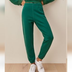 Reformation Classic Sweatpant in Pine Green